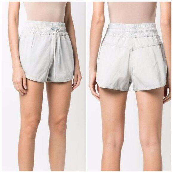 IRO High Waisted Bleached Denim Shorts - Picture 1 of 12